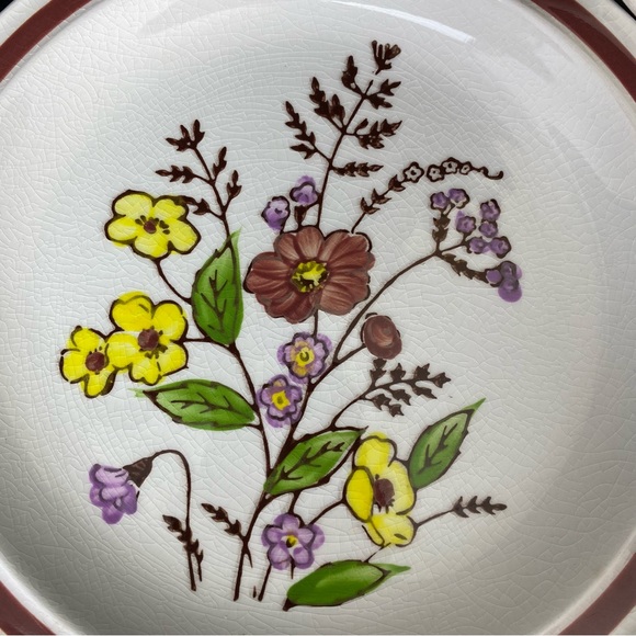 (1) Vintage Lot of 5, Lunastone 1580 Bali Pattern Floral Bread & Butter Plates - Picture 8 of 17